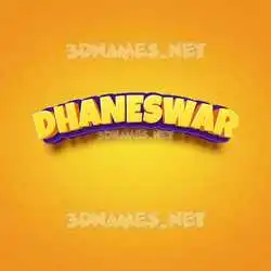 dhaneswar in Orange Toon style - 3D name wallpaper