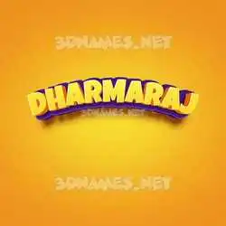 dharmaraj in Orange Toon style - 3D name wallpaper
