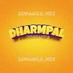 dharmpal in Orange Toon style - 3D name wallpaper