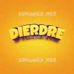 dierdre in Orange Toon style - 3D name wallpaper