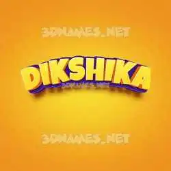 dikshika in Orange Toon style - 3D name wallpaper