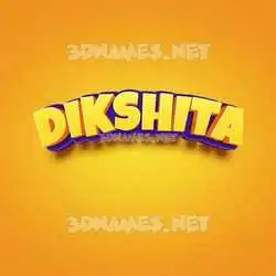 dikshita in Orange Toon style - 3D name wallpaper