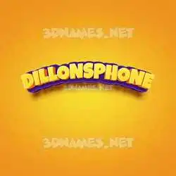 dillonsphone in Orange Toon style - 3D name wallpaper