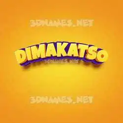 dimakatso in Orange Toon style - 3D name wallpaper