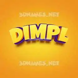 dimpl in Orange Toon style - 3D name wallpaper