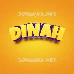 dinah in Orange Toon style - 3D name wallpaper