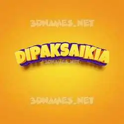 dipaksaikia in Orange Toon style - 3D name wallpaper