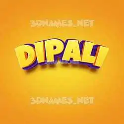 dipali in Orange Toon style - 3D name wallpaper