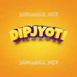 dipjyoti in Orange Toon style - 3D name wallpaper