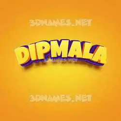 dipmala in Orange Toon style - 3D name wallpaper