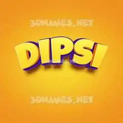dipsi in Orange Toon style - 3D name wallpaper