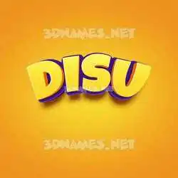 disu in Orange Toon style - 3D name wallpaper