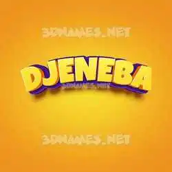 djeneba in Orange Toon style - 3D name wallpaper