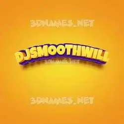 djsmoothwill in Orange Toon style - 3D name wallpaper