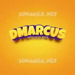 dmarcus in Orange Toon style - 3D name wallpaper