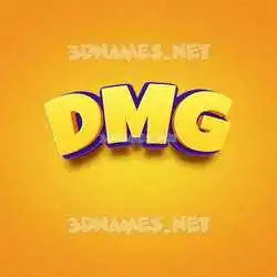 dmg in Orange Toon style - 3D name wallpaper