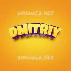 dmitriy in Orange Toon style - 3D name wallpaper