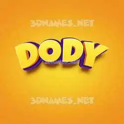 dody in Orange Toon style - 3D name wallpaper