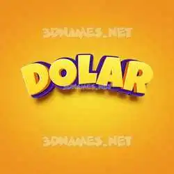 dolar in Orange Toon style - 3D name wallpaper