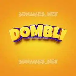 dombli in Orange Toon style - 3D name wallpaper