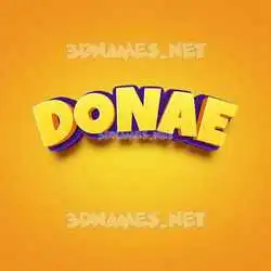 donae in Orange Toon style - 3D name wallpaper