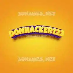 donhacker123 in Orange Toon style - 3D name wallpaper