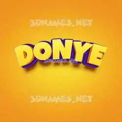 donye in Orange Toon style - 3D name wallpaper