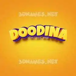 doodina in Orange Toon style - 3D name wallpaper
