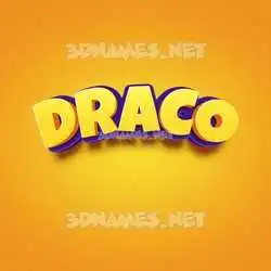 draco in Orange Toon style - 3D name wallpaper