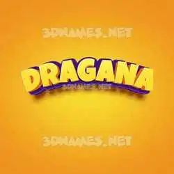 dragana in Orange Toon style - 3D name wallpaper