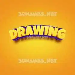 drawing in Orange Toon style - 3D name wallpaper