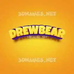 drewbear in Orange Toon style - 3D name wallpaper