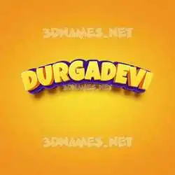 durgadevi in Orange Toon style - 3D name wallpaper