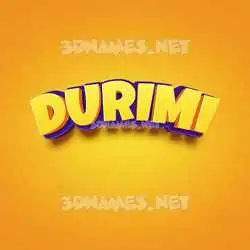 durimi in Orange Toon style - 3D name wallpaper