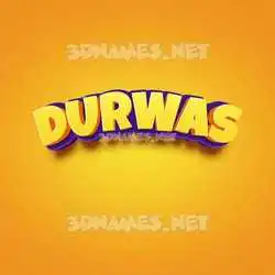 durwas in Orange Toon style - 3D name wallpaper