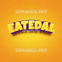 eatedal in Orange Toon style - 3D name wallpaper