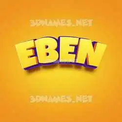 eben in Orange Toon style - 3D name wallpaper