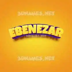 ebenezar in Orange Toon style - 3D name wallpaper