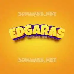 edgaras in Orange Toon style - 3D name wallpaper