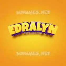 edralyn in Orange Toon style - 3D name wallpaper