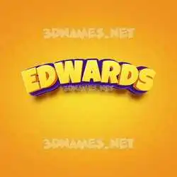 edwards in Orange Toon style - 3D name wallpaper