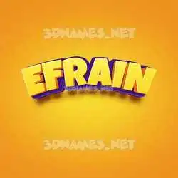 efrain in Orange Toon style - 3D name wallpaper