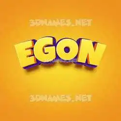 egon in Orange Toon style - 3D name wallpaper