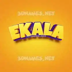 ekala in Orange Toon style - 3D name wallpaper