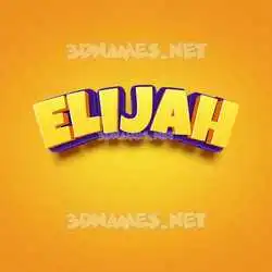 elijah in Orange Toon style - 3D name wallpaper