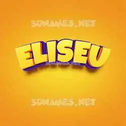 eliseu in Orange Toon style - 3D name wallpaper