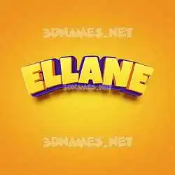 ellane in Orange Toon style - 3D name wallpaper