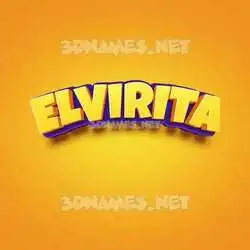 elvirita in Orange Toon style - 3D name wallpaper