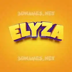 elyza in Orange Toon style - 3D name wallpaper