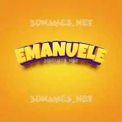 emanuele in Orange Toon style - 3D name wallpaper